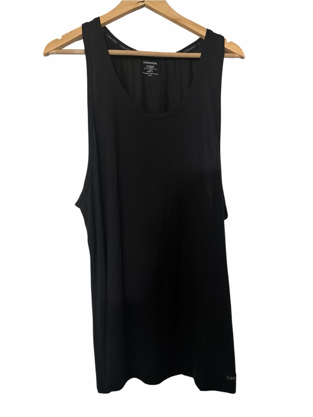 Calvin Klein Men's Black Tank Top - Classic Sleeveless Shirt - Picture 2 of 11